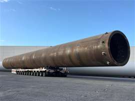 big steel tube on SPMT from the Aguado fleet