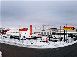 Palfinger's new sales and service facility in Jordbro near Stockholm, Sweden