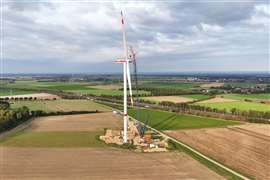 Verschoor Liebherr LR 11000 almost completes a wind turbine