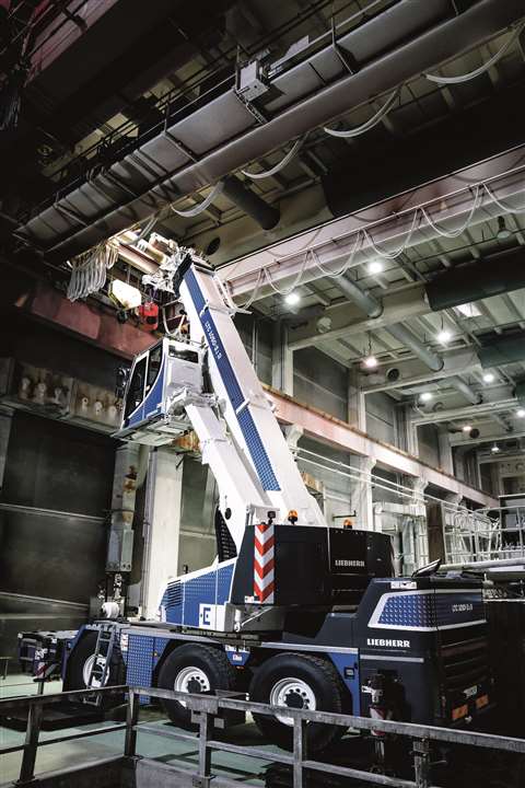 A 50 tonne capacity compact mobile crane