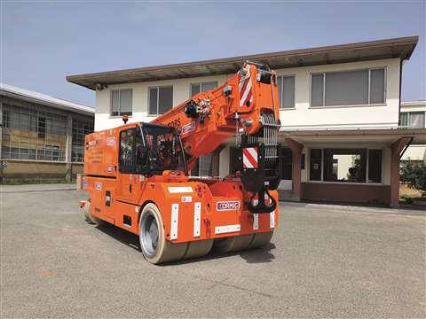 orange 100iE industrial crane